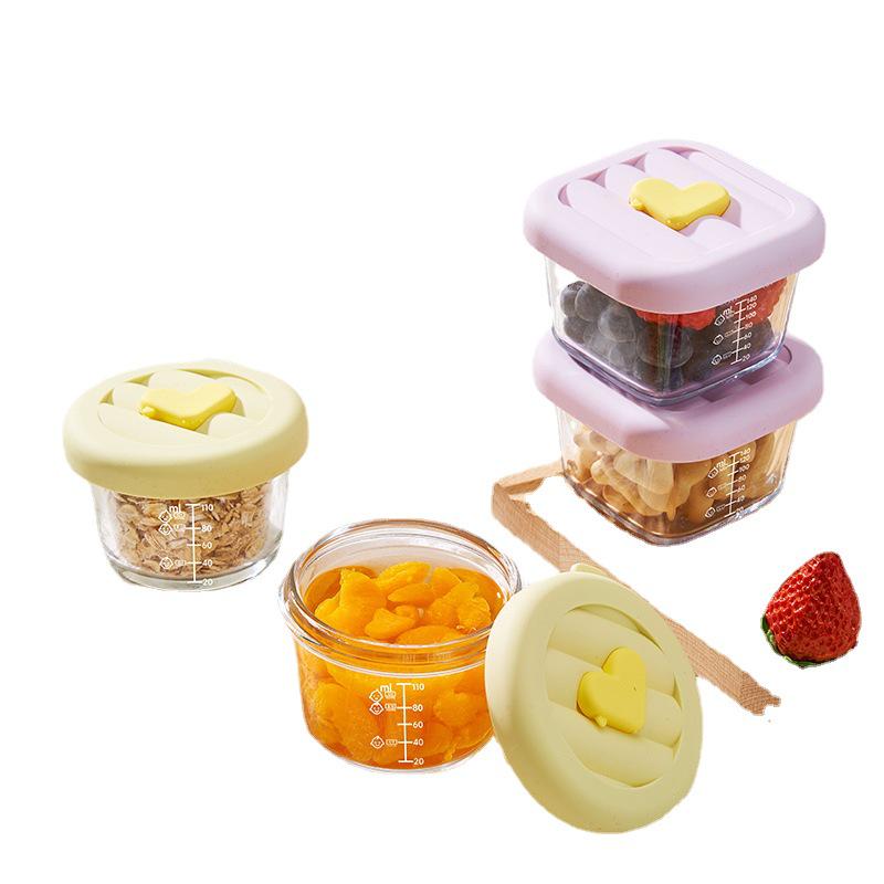 Babynahrungsschüssel-Set aus Glas: Hochtemperaturbeständig, ideal für gedämpften Eierstich