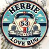 Arte de Pared Metálico Vintage Herbie El Escarabajo Decoración de Garaje Retro para el Hogar Cartel de Lata