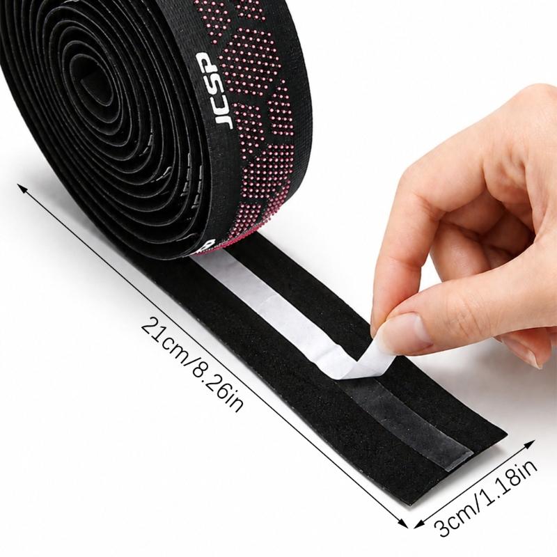 Cushioned Bike Bar Tape Set with Dotted Grip Texture, 2 Tape Rolls and 2 Bar-End Plugs for Road and Mountain Drop Handlebars