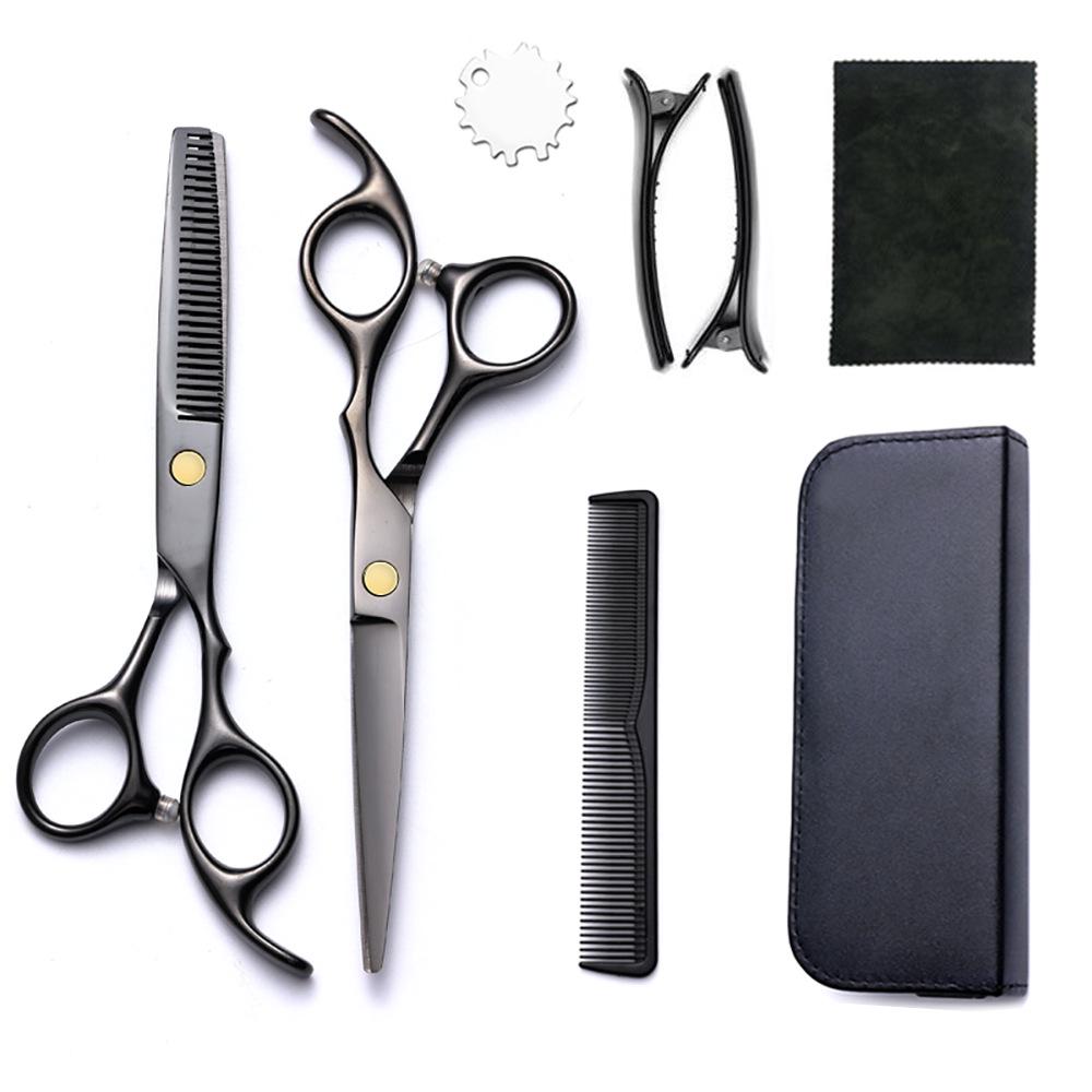 Hairdressing Scissors Set: Colored Straight-Tooth & Thinning Bangs Scissors for Professional Stylists