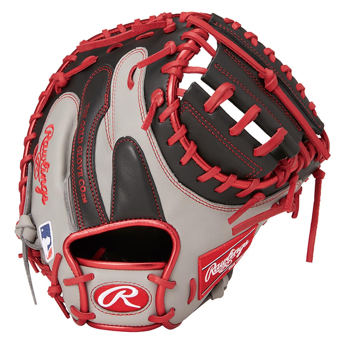 

Rawlings Baseball MLB Color Sync Size GR4HM2AC Throw Glove, Adult, Softball, [Catcher s Mitt], 33, Black/Gray, Right-Handed