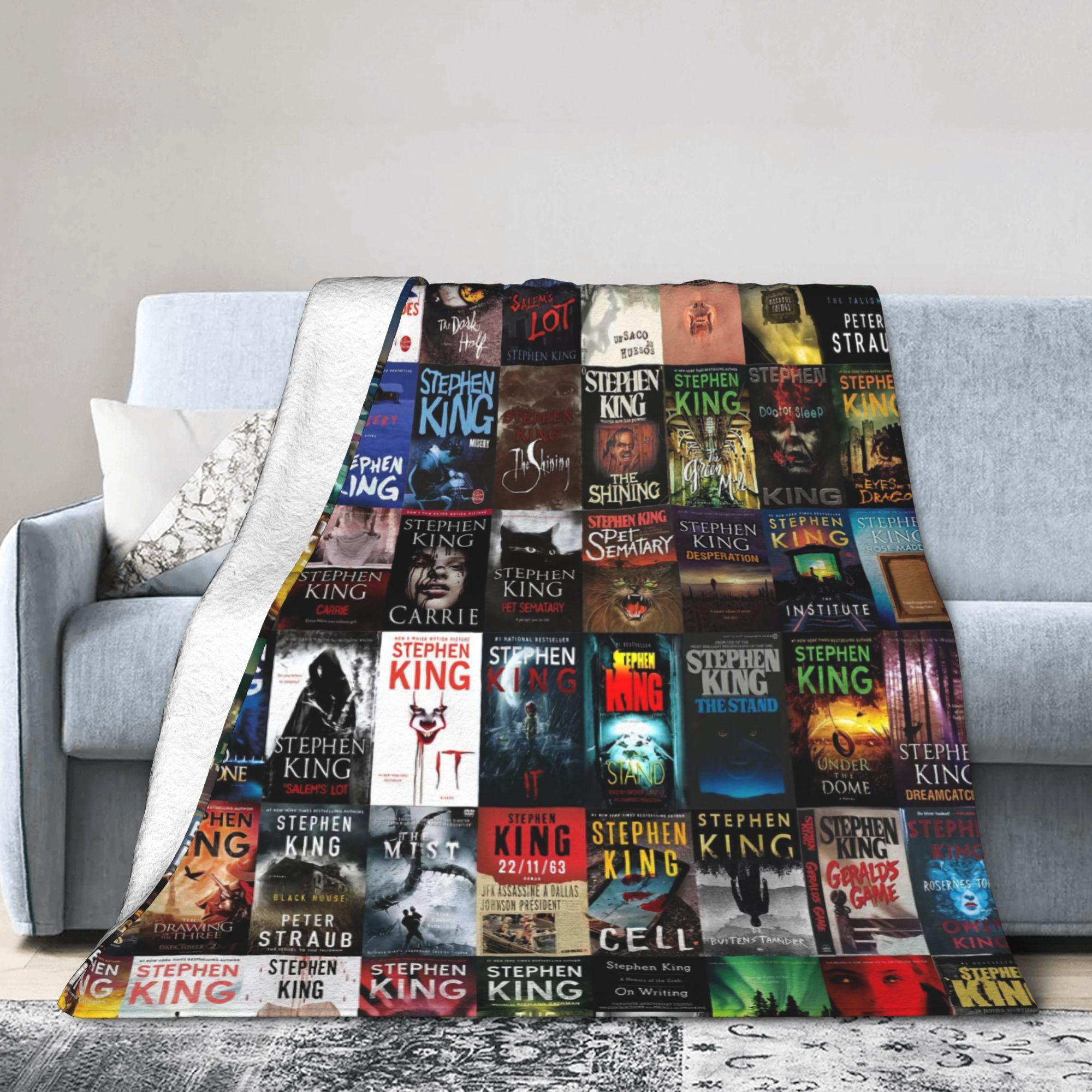 

Collection of Stephens Kings Books Plush Blanket Girls Boys Flannel Bedding Throws For Couch Bed Warm Soft Quality Bedspread 75x90cm