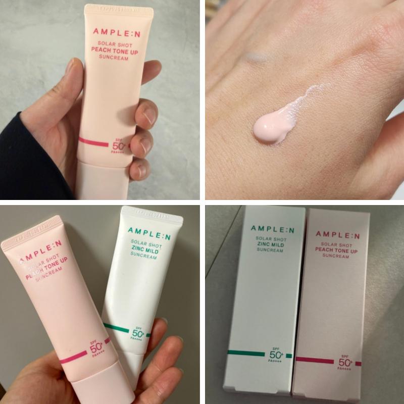 [Ample:N] Solar Shot Sunscreen 40ml (Peach Tone Up / Watery / Zinc Mild)SPF50+ PA++++