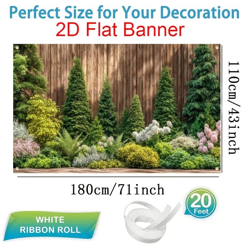 1Pcs Wooden Fence Eternal Garden Landscape Decoration Background Nature Backdrop Decorations For Photo Studio Photo Booth Party