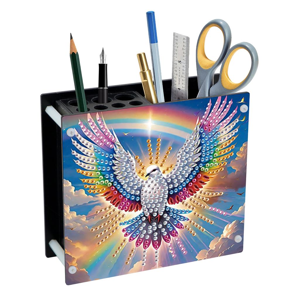 DIY Diamond Painting Kit Special Shape Diamond Pen Container Office Supplies Storage Box Rhinestone Art Desk Organizer for Desk