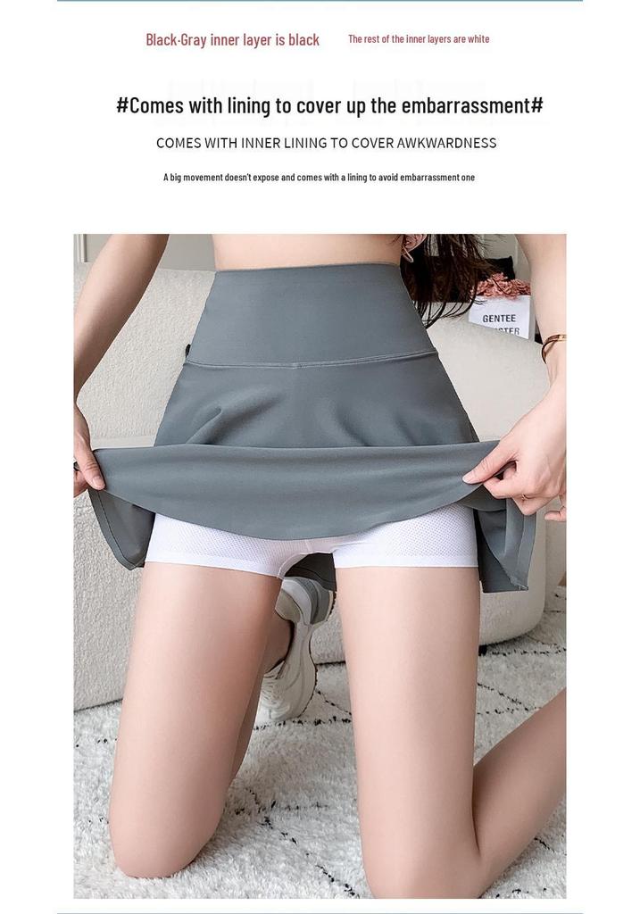 Women's Summer Slimming Skort - Tummy Control, Butt Lift, Anti-Exposure Sports Skirt for Badminton & Yoga