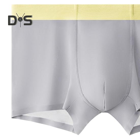 Pánské boxerky, elastické, s dlouhým pasem, prodyšné, pohodlné, slipy, ledově hedvábné, bezešvé, tenké