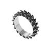 Adjustable Vintage Dragon Scale Ring Men Unisex Finger Retro Oxidized Plated Geometric Band