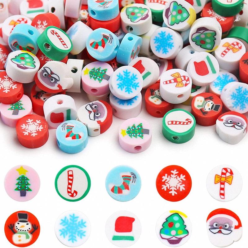 10mm Polymer Clay Beads - Fruit, Animal, Smiley Face Designs for DIY Jewelry Accessories