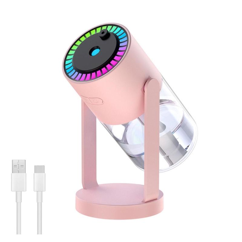 Bedroom Humidifier Colorful Light Quiet Humidifier Plastic Texture Portable Humidifier Suitable for Car and Living Space