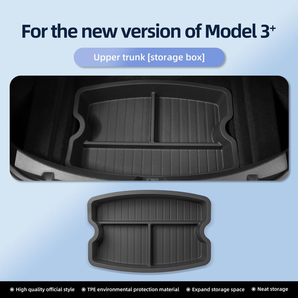 for Tesla Model 3 Highland 2025 2025 Front Trunk Storage Box Organizer Tray Mat Car Interior Accessories Rear Trunk Storage Case