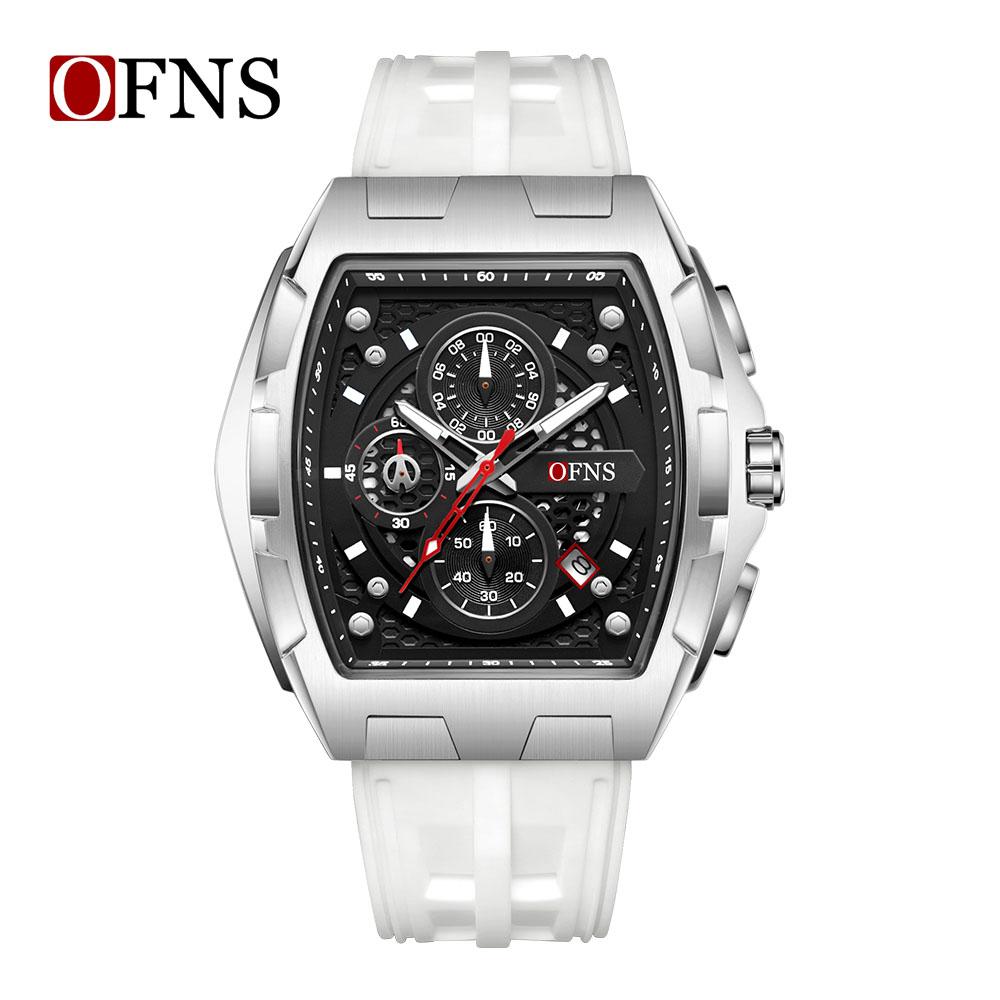 OFNS1210 Bucket Shaped Men's Watch Night Light Hand Waterproof Leisure Sports Quartz Watch Fashion Cool Classic Watches for Man