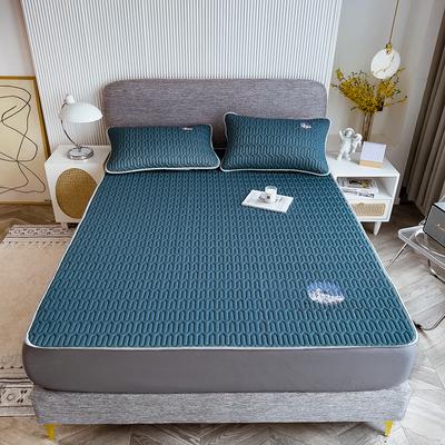 Sommer-Eisseide-Latex, dreiteiliges Set Sommer-Schlafmatte, Spannbetttuch, Stoff, Kühlmatratze, waschbar, gefaltet, Schlafsaal, Studenten, Haushalt, Tagesdecke