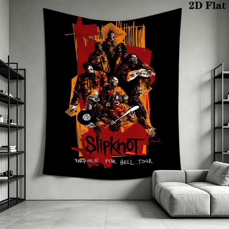 Slipknot Band'S Energy Unleashed Tapestry Wallmounted Background Cloth Wall Covering Decoration Background Cloth Work Of Art