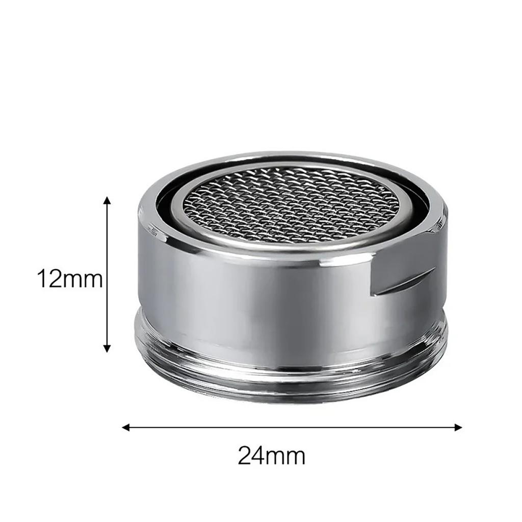 Sturdy 24mm Thread Brass Faucet Aerator with Replaceable Filter Bathroom Accessory for Water Efficiency Daily Use