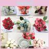Realistic 12 Head Artificial Flowers Rose Silk Bouquet For Timeless Wedding Celebrations