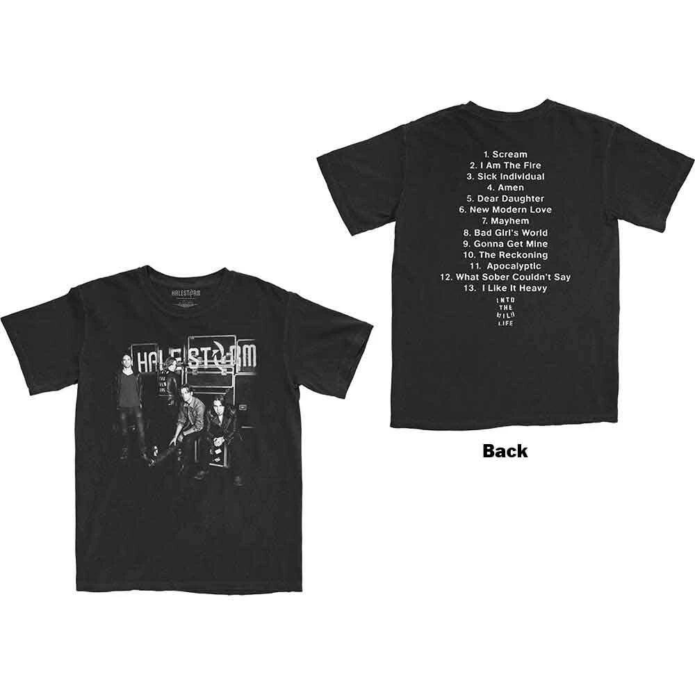 Halestorm Unisex T-Shirt: The Wild Cover (Back Print) (X-Large) S