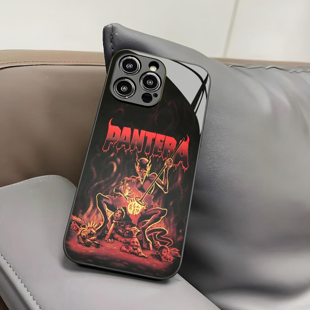 Pantera Ritual Metal Band Handyhülle für Iphone 17 Air 16 15 14 12 11 13 Pro Max Mini X Xr Xs Puls Schwarze Glasabdeckung
