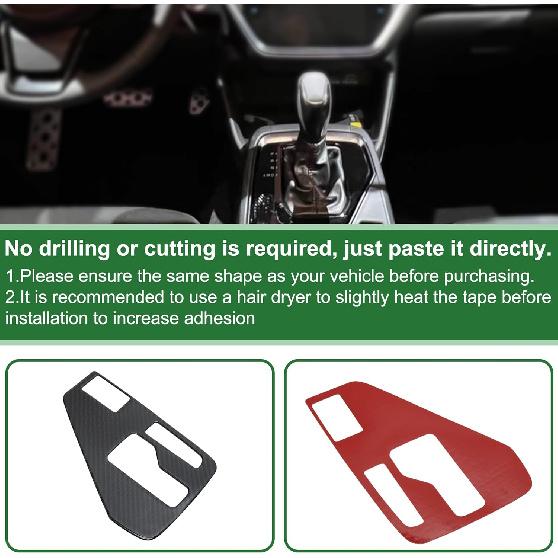 Central Control Gear Shift Panel Trim Cover for Subaru Crosstrek 2024-2025 Gear Shift Control Anti-Scratch Panel Sticker Carbon Fiber Black Half Pack