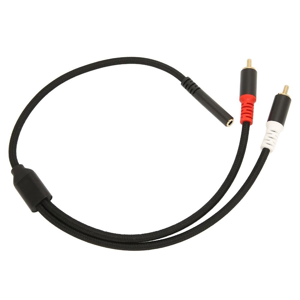Flexible Stereo 3.5mm to 2RCA Cable Plug and Play Bidirectional Sound Y Splitter Cord  For Speakers