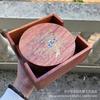 Wooden Coaster Set Tea Cup Table Mat Heat Resistant Handcrafted Floral Carved Dining Accessory Modern Minimalist