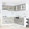 11 Piece Kitchen Cabinet Set Lucca Concrete Grey Wood Based Panel