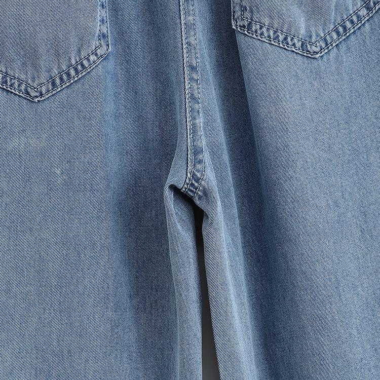 MOJTA Women Spring Autumn Plus Size Casual Loose Pants Hight Waist Jeans