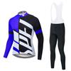 Men Women Cycling Bib Jersey Set Lightweight Breathable Long Sleeve Bike Outfit