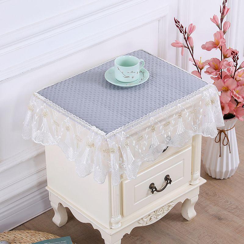 

Минималистичный Современный Чехол для Прикроватной Тумбочки Тканевый Кружевной Чехол Полотенце Чехол от Грязи для Стиральной Машины Всесторонний Европейский Чехол для Принтера Shui Mu Nianhua-Grey 40*40cm one