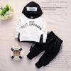 Spring & Autumn Casual Baby Sweater Letter Hoodie & Trousers Set, 1-5 Years