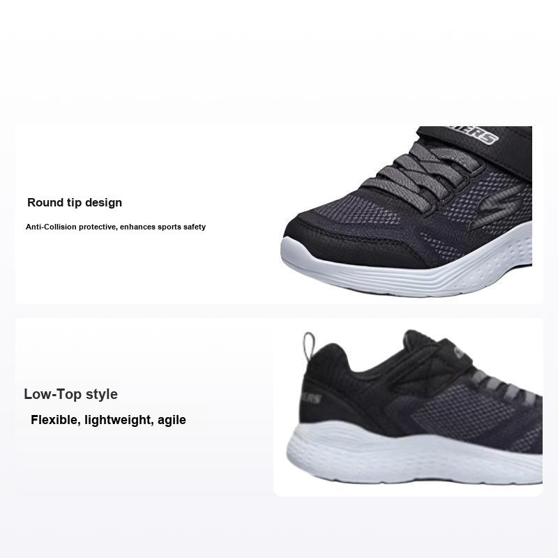 Skechers Sport Амортизирующие Низкие Детские Беговые Кроссовки Детские Кроссовки Черный Серый 97546L-BKCC 36