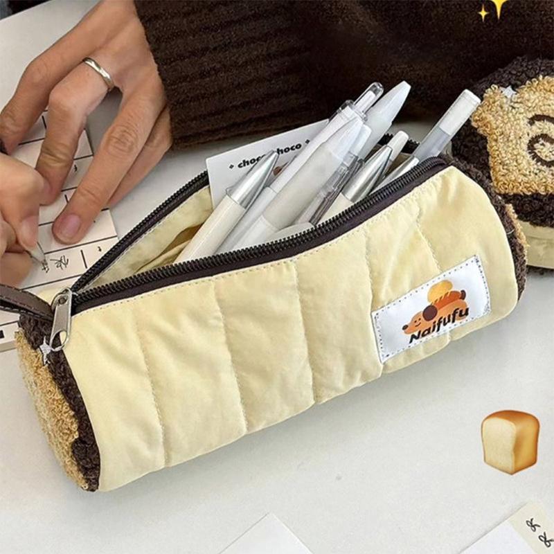 Bleistiftetui mit großem Fassungsvermögen und Cartoon-Motiv, Kawaii-Aufbewahrungstasche für weiche Stifte, Kosmetiktasche, für Schüler, Schreibwaren, Schulbedarf