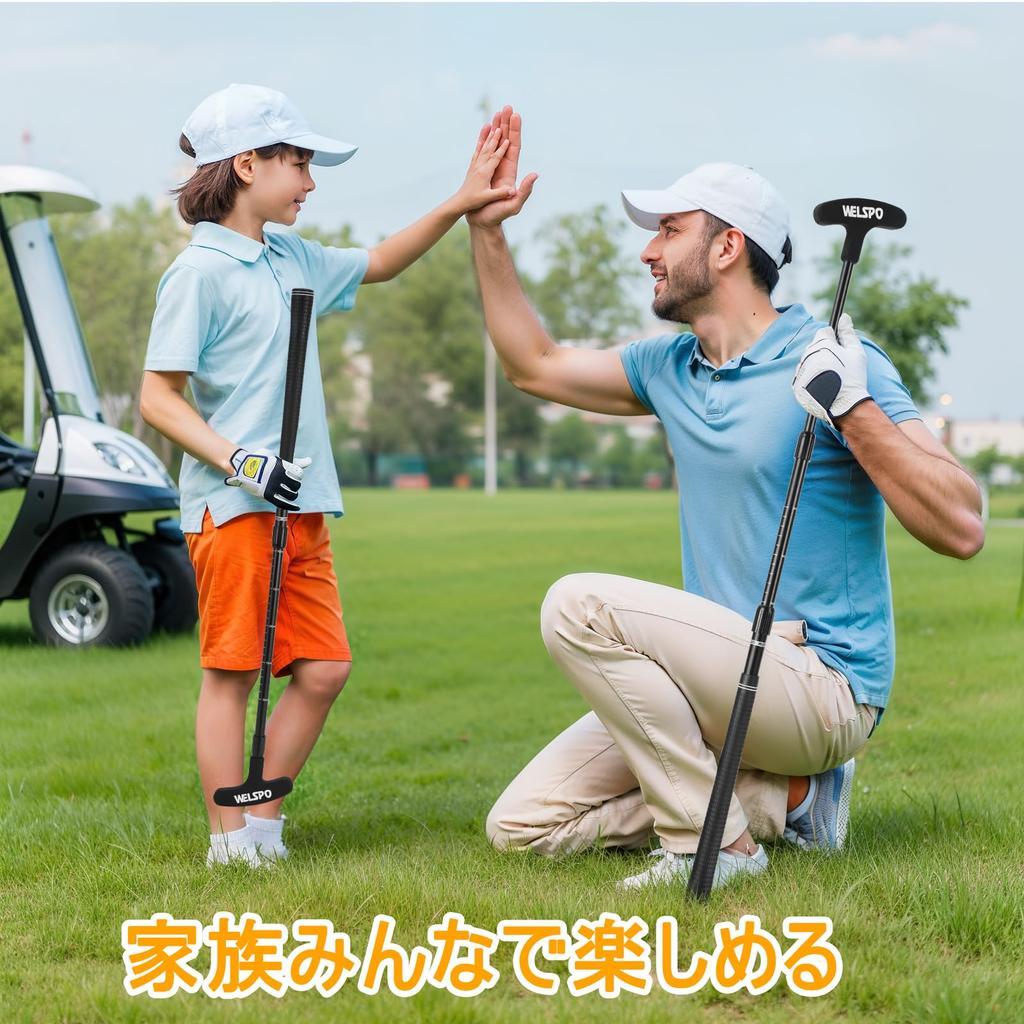 Unisex Bidirectional Golf Putter for Practice, Right-Handed and Left-Handed, Adjustable Length, for Kids and Adults (Includes 4 Golf Balls and a Cup