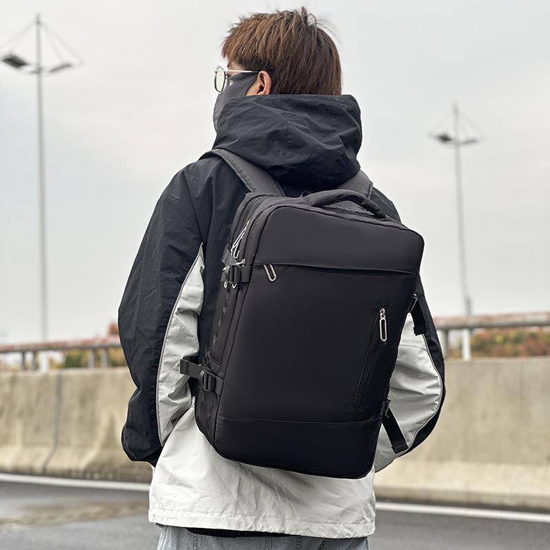 

2024 новая мужская сумка для путешествий на короткие расстояния большой вместимости с возможностью расширения для отдыха на открытом воздухе, походов, уменьшения нагрузки на плечо, компьютерная сумка чёрный