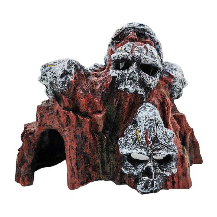 

Skull Cave Resins Fish Tanks Ornament Exquisites Skull Themed Aquariums Decoration Resins Hideaways For Water Pet 1