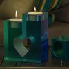 Handicraft Heart Candle Holder Epoxy Resin Casting Mould Silicone Resin Mold Home Ornament DIY Accessories Resin Mold