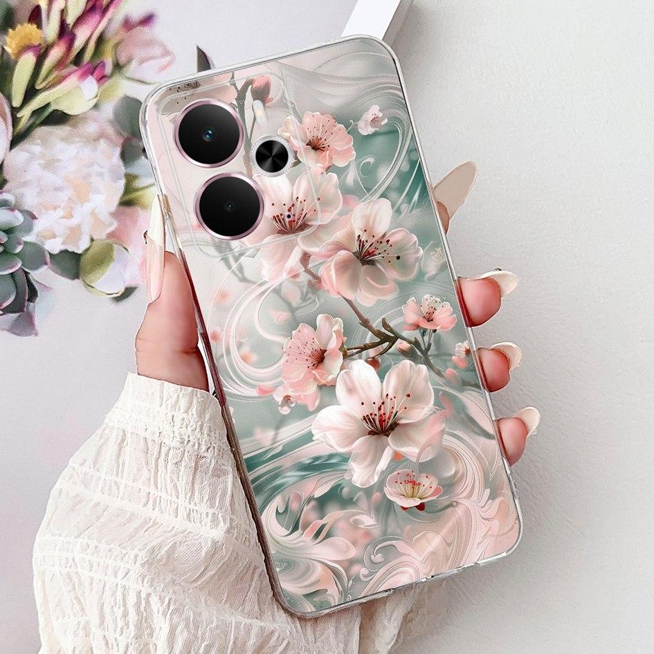 For Oppo Realme 14 14T 5G Case RMX5075 RMX5078 Popular Love Heart Shockproof Soft Silicone Cover For Realme14 Realme14T 5G Pouch