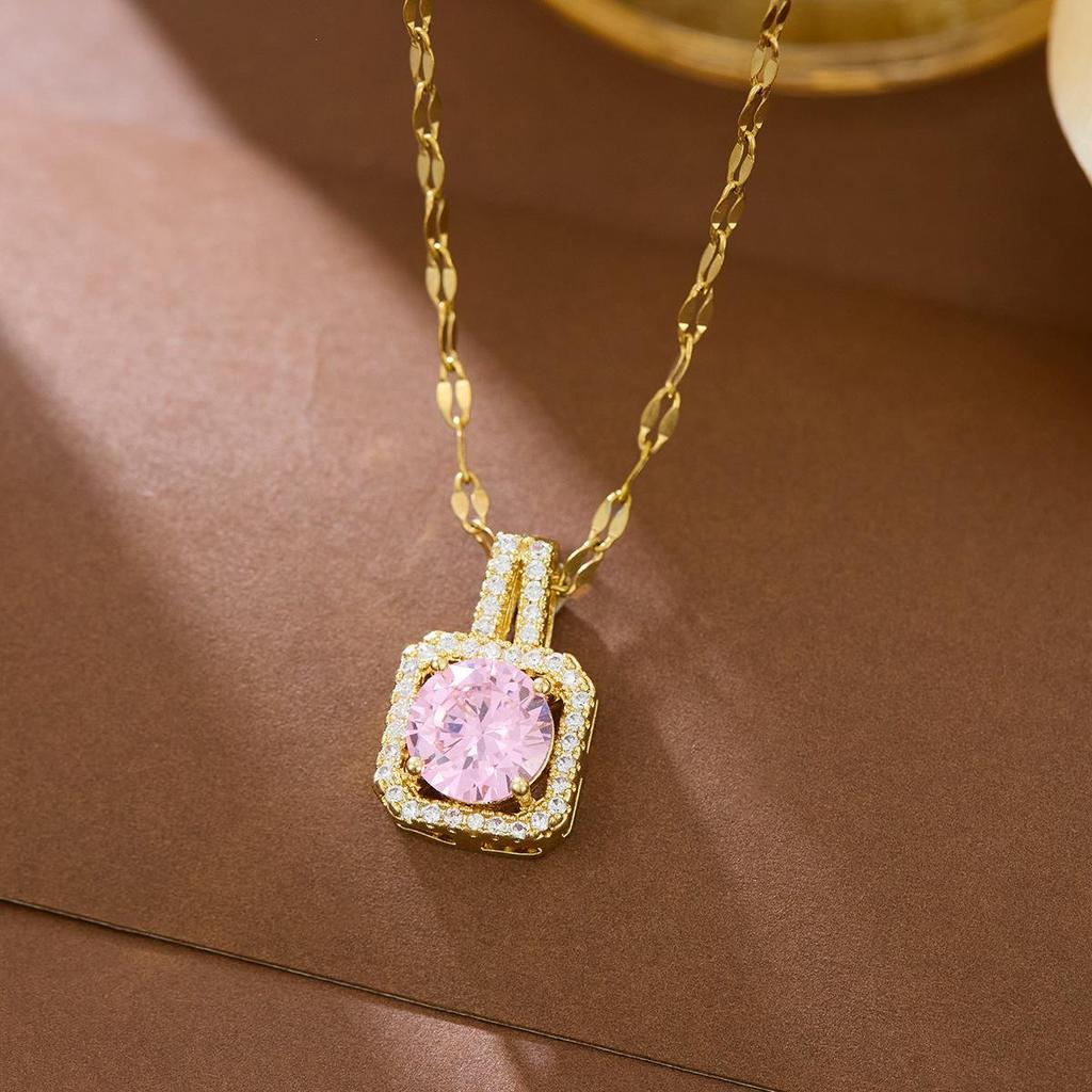Women's Super Sparkle Zircon Rhinestone Necklace: Colorful High-End Fashion Clavicle Chain