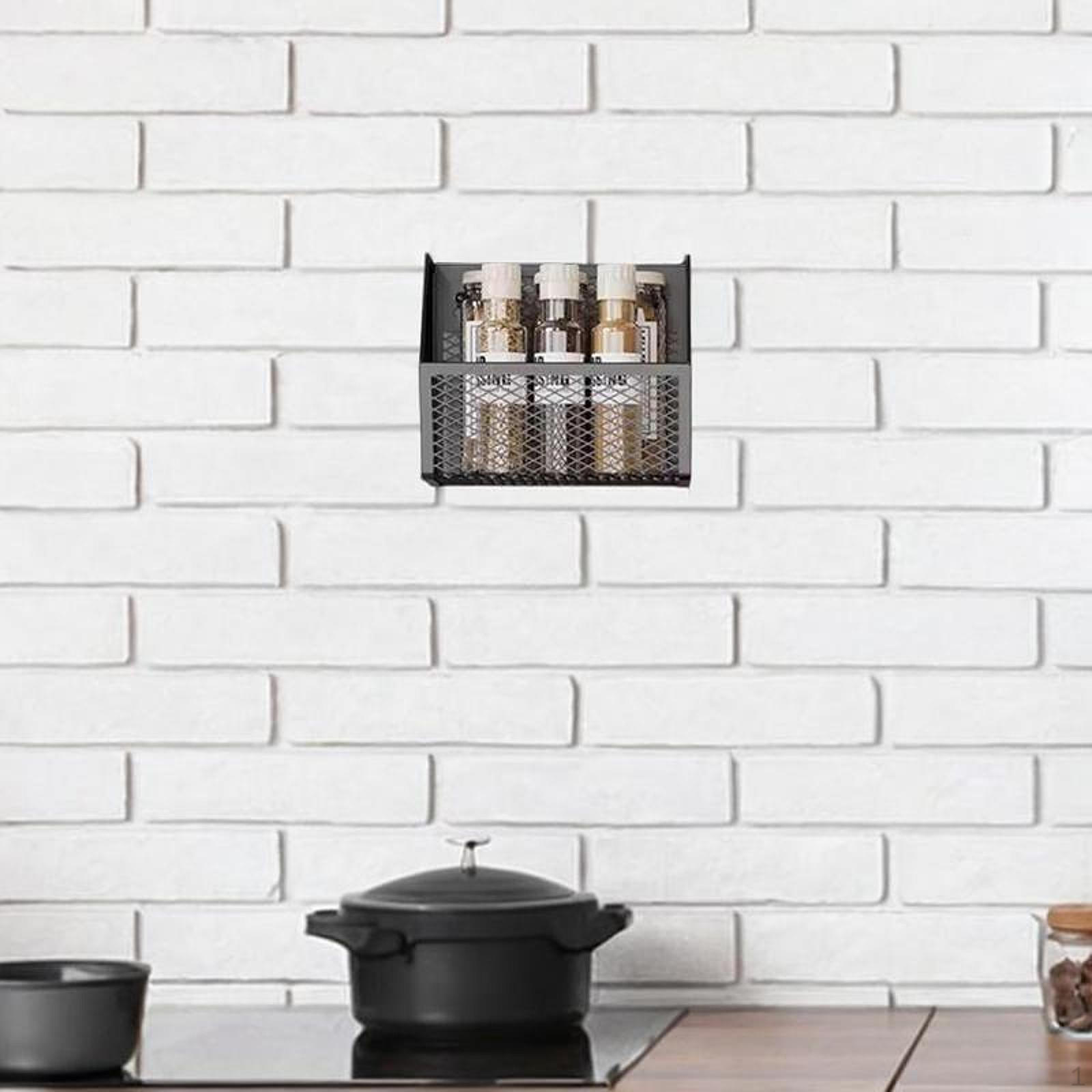 

Grid Storage Baskets in Metal Wire for Hanging Kitchen or Closet 14.8x11x13.5cm чёрный