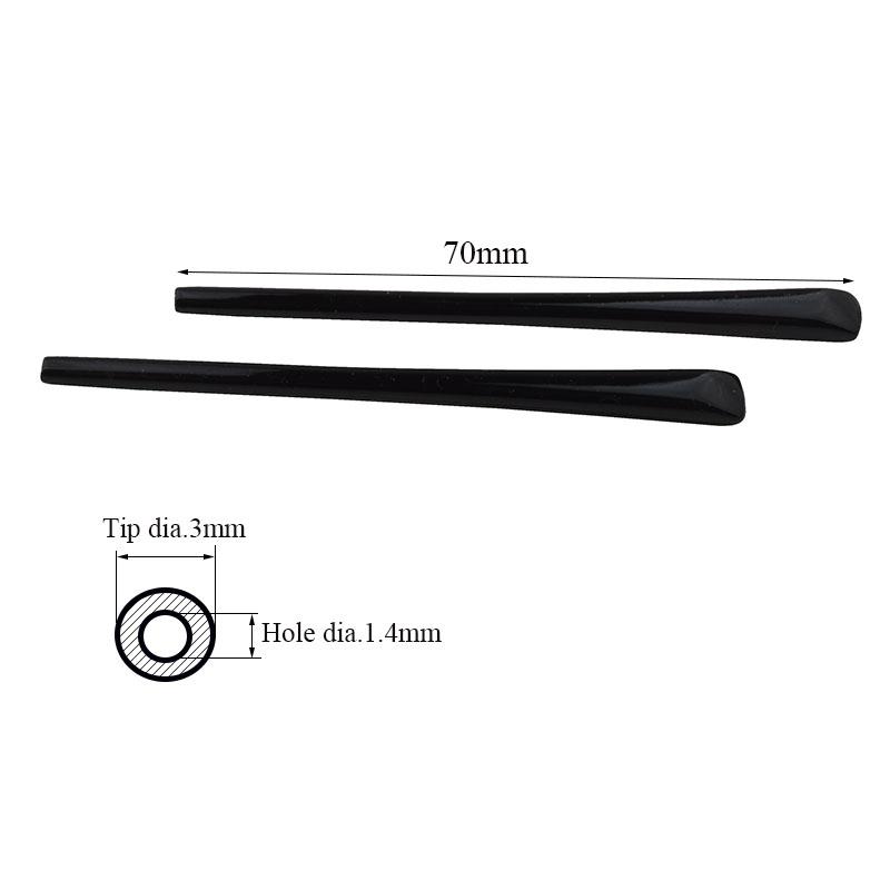 

20pcs(10pairs) Glasses Temple Tip Eyeglasses Tips Shiny Black Eyewear Repair Accessoreis 7cm Length DT035
