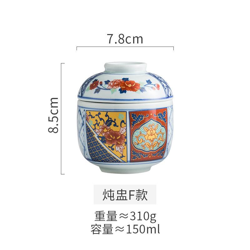 Ручная роспись горшок для тушения японская керамика с крышкой миска гнездо птицы десертный горшок для тушения Отель коммерческий маленький горшок для тушения супа супница