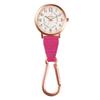 Matsuyoshi Nurse Watch Glow-in-the-Dark Hook Style Pink Carabiner Easy-to-Read Dial Portable Pocket Medical Nursing Stylish