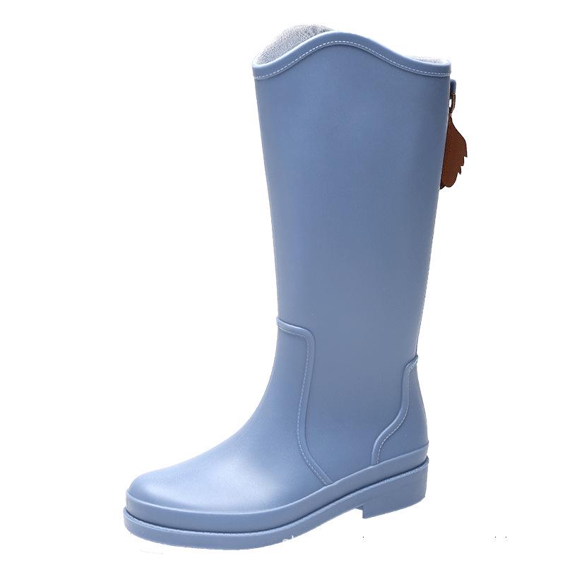 Women's Fashionable Waterproof Mid-High Rain Boots, Non-Slip & Wear-Resistant for Kitchen or Outdoor Use