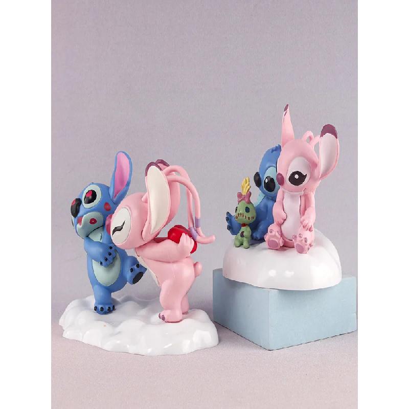 Stitch Angel Anime Cartoon Lilo & Stitch Cute Action Figures Decoration Collectible Decoration GK Model Toys Kids Gift
