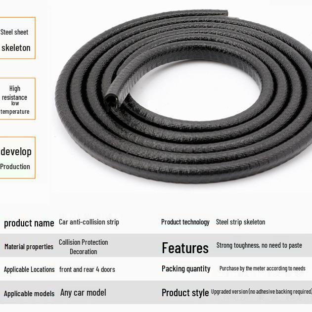 Car Door U-Shaped Seal: Anti-Collision & Scratch-Resistant Rubber Strip