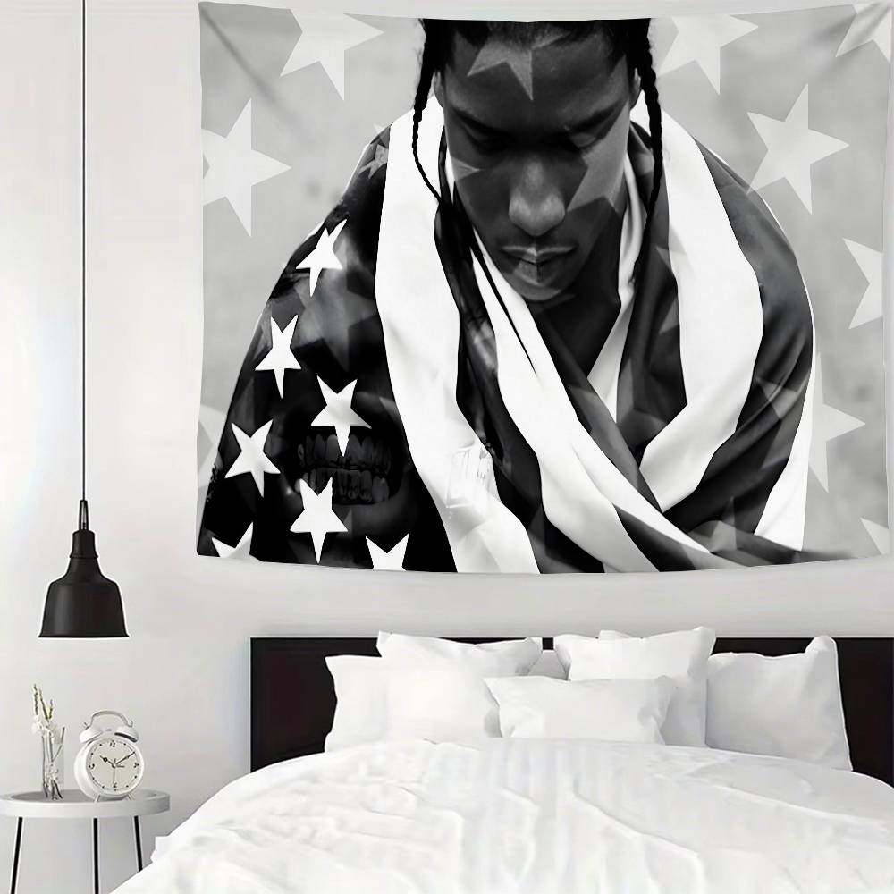 AAAP Rocky AASAP American Tapestry Wall Hanging Tapestry Art Deco Blanket Curtain Hanging At Home Bedroom Living Room Decor