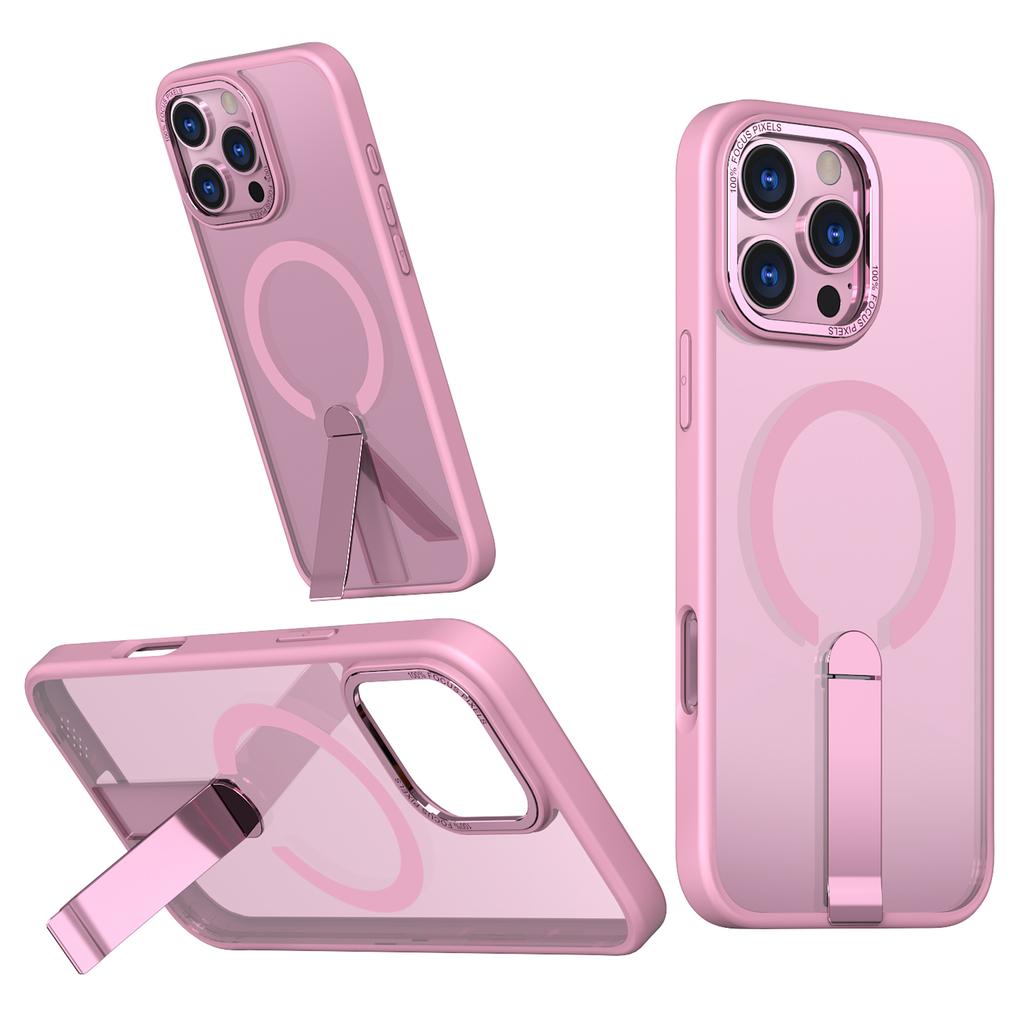 For iPhone 16 Pro Case Compatible with MagSafe Kickstand TPU + Acrylic Phone Cover