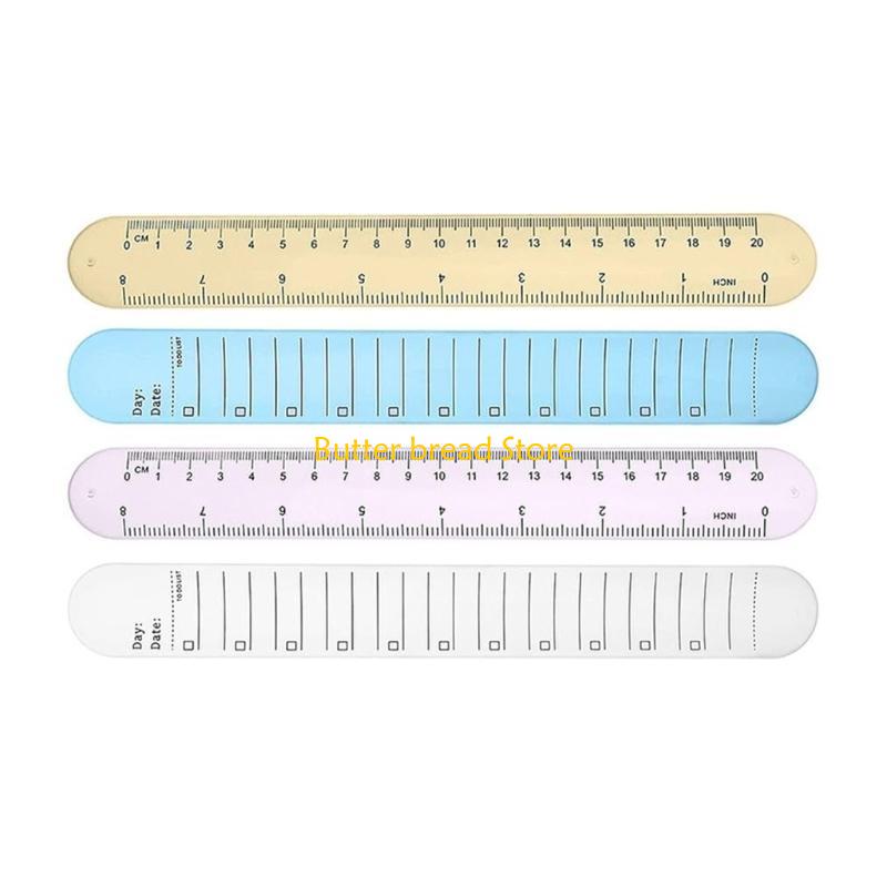 W89C Multifunctional Slap Bracelets Checklist Ruler for Stocking Fillers