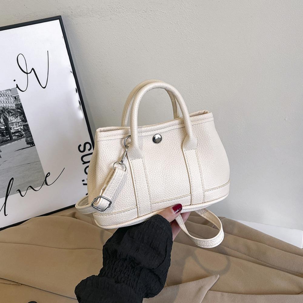 

New PU Leather Shoulder Bag Casual Versatile Handbag Multifunctional Large Capacity Crossbody Bag Women белый