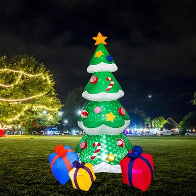 Aufblasbarer Weihnachtsbaum mit LED-Licht, Stern-Baumspitze für Hochzeit, Rasen, Terrasse